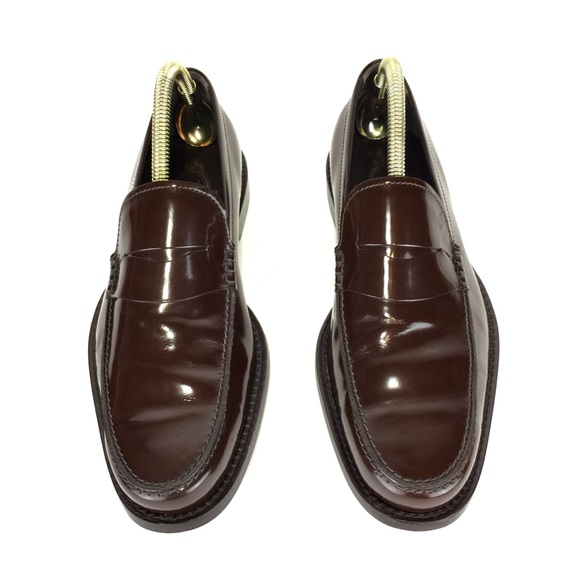 TOD'S Brown Patent Leather Loafers - Picture 5 of 13